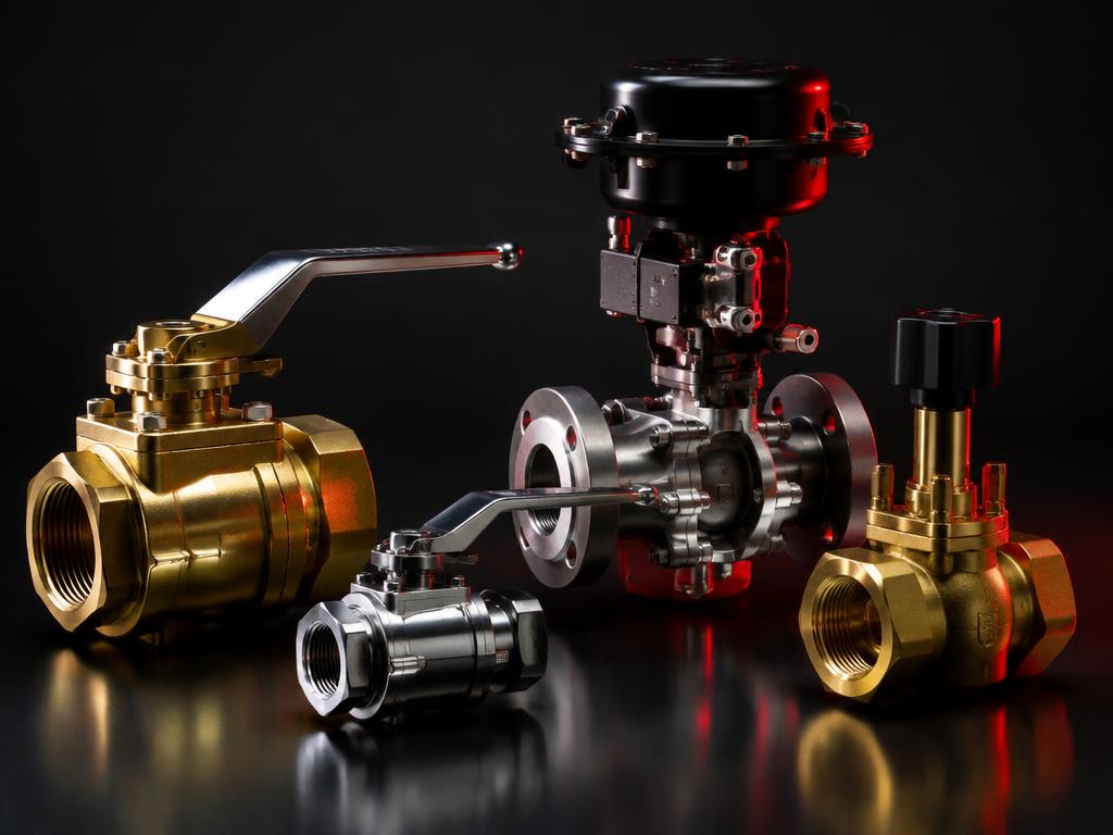 Industrial gas ball valves and control valves